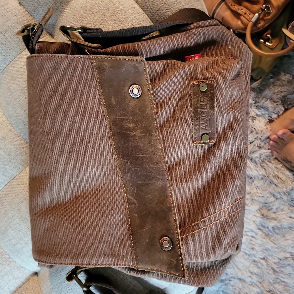 Augur canvas crossbody purse